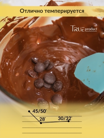 Темный шоколад Gourmand Dark Buttons 54% в форме дисков, коробка 10 кг фото 4