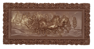 Шоколадная плитка Русская Зима - Тройка лошадей