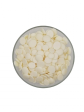 Глазурь белая Caribe Bianco Dischi диски, лауриновая глазурь, блестящее покрытие, 200 грамм