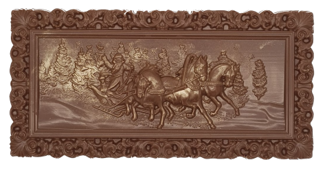 Шоколадная плитка Русская Зима - Тройка лошадей