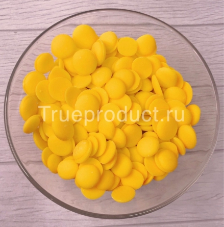 Лауриновая кондитерская глазурь желтая со вкусом лимона Centramerica Giallo Limone Dischi, 500 грамм фото 1