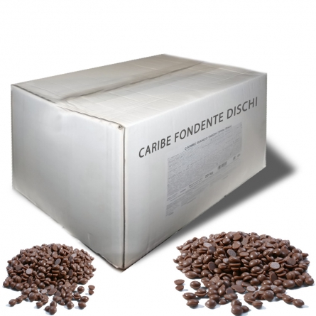 Глазурь темная Caribe Fondente Dischi (Мастер Мартини Карибе) диски, коробка 20 кг фото 1