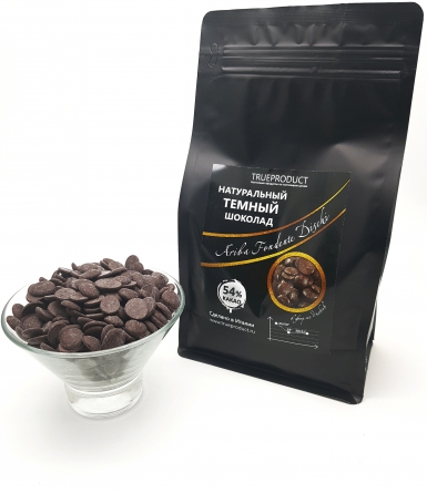Темный шоколад Ariba Fondente Dischi 54% в форме дисков, 1 кг фото 1