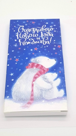 Шоколадная плитка "Снеговик с Новым Годом" фото 3