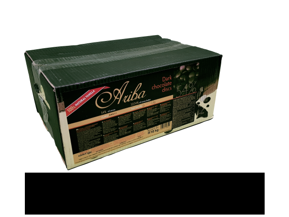 Темный шоколад Ariba Fondente Dischi 54% в форме дисков, коробка 10 кг фото 1