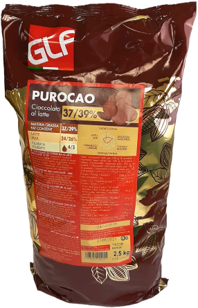 Молочный шоколад Purocao (Пуракао) GLF 36% пакет 2,5 кг фото 1